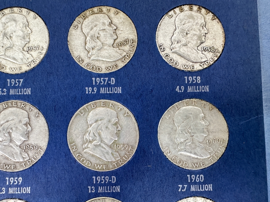 Silver Franklin Half Dollars Collection From 1948 To 1963 With Duplicates - 32 Total Silver Franklin Half Dollars - See Photos [Photo 13]