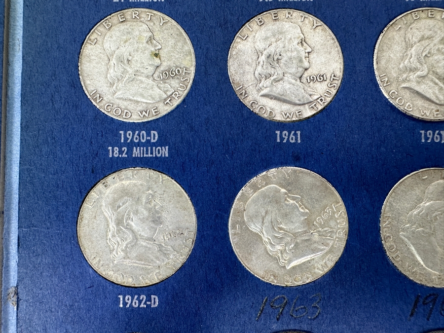 Silver Franklin Half Dollars Collection From 1948 To 1963 With Duplicates - 32 Total Silver Franklin Half Dollars - See Photos [Photo 14]