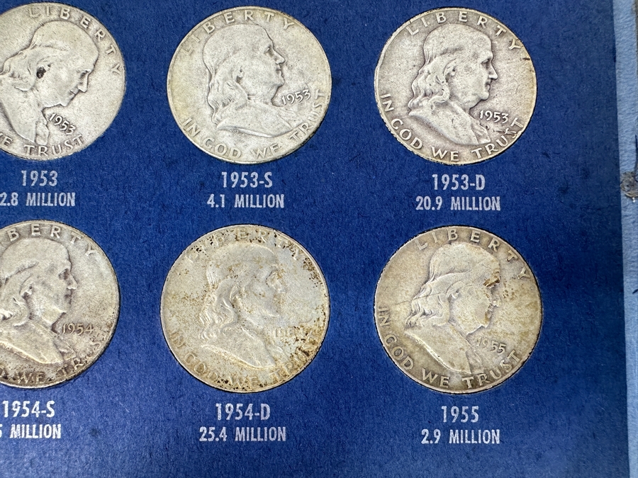 Silver Franklin Half Dollars Collection From 1948 To 1963 With Duplicates - 32 Total Silver Franklin Half Dollars - See Photos [Photo 10]