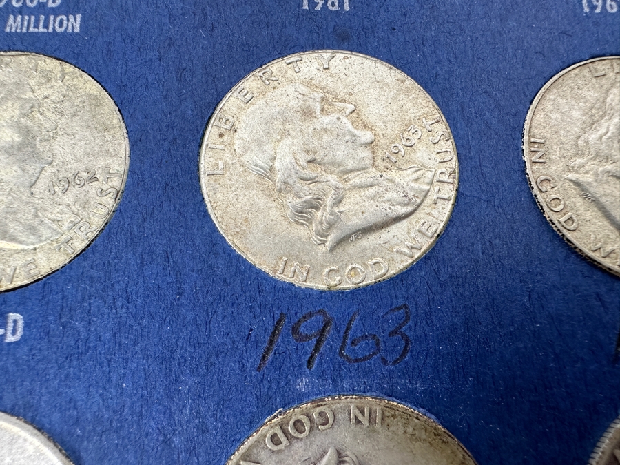 Silver Franklin Half Dollars Collection From 1948 To 1963 With Duplicates - 32 Total Silver Franklin Half Dollars - See Photos [Photo 18]