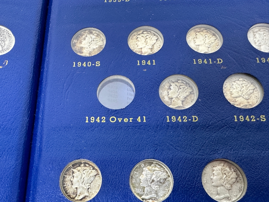 Silver Winged Liberty Head Mercury Dimes Collection From 1916-1945 - 74 Total Dimes - See Photos For Details [Photo 23]