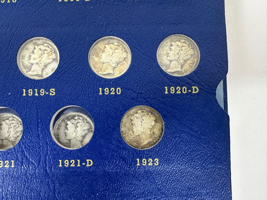 Silver Winged Liberty Head Mercury Dimes Collection From 1916-1945 - 74 Total Dimes - See Photos For Details [Photo 11]