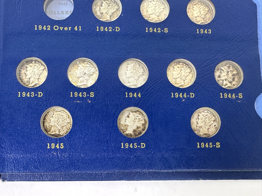 Silver Winged Liberty Head Mercury Dimes Collection From 1916-1945 - 74 Total Dimes - See Photos For Details [Photo 21]