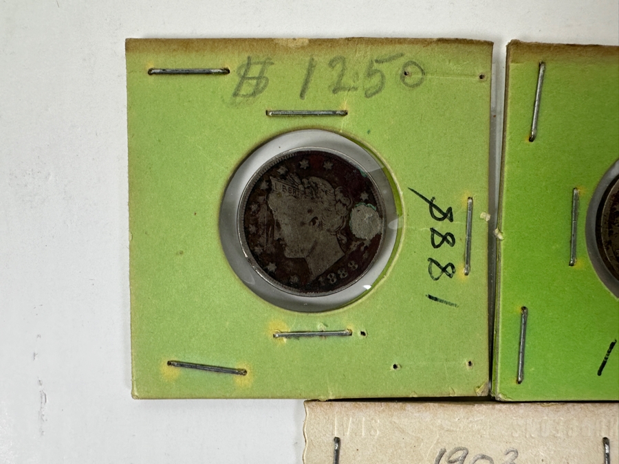 Liberty Head V Nickels: (1) 1888, (1) 1902, (2) 1903 & (1) 1909 - 5 Total Nickels - See Photos For Details [Photo 2]