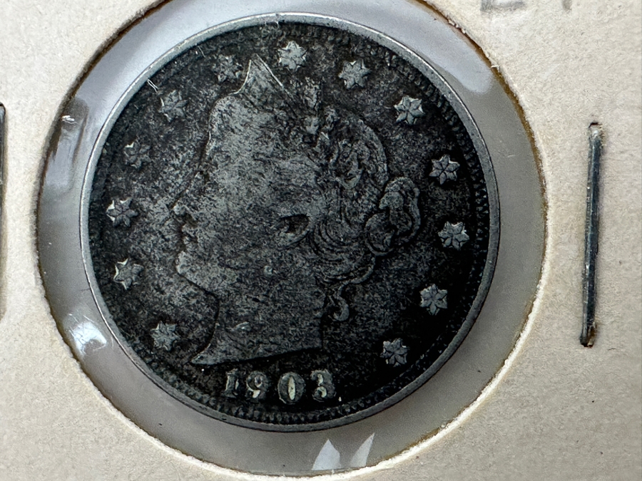 Liberty Head V Nickels: (1) 1888, (1) 1902, (2) 1903 & (1) 1909 - 5 Total Nickels - See Photos For Details [Photo 13]