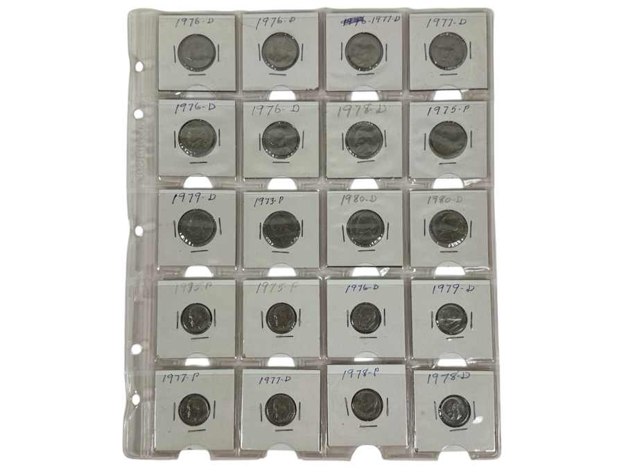 Jefferson Nickels From 1973-1980 - Total Of 20 Nickels - See Photos For Details
