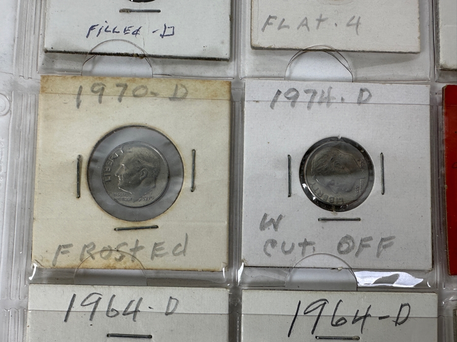 Coin Collection Featuring Silver Roosevelt Dimes, Jefferson Nickels And A Penny - 20 Coins Total - See Photos For Details [Photo 4]