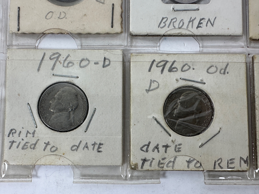 Coin Collection Featuring Silver Roosevelt Dimes, Jefferson Nickels And A Penny - 20 Coins Total - See Photos For Details [Photo 10]