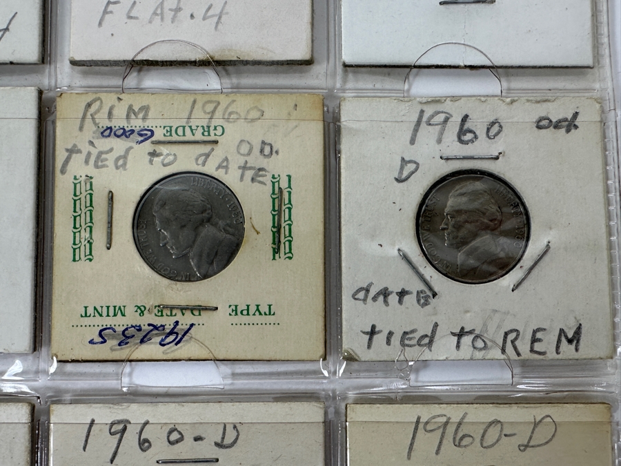 Coin Collection Featuring Silver Roosevelt Dimes, Jefferson Nickels And A Penny - 20 Coins Total - See Photos For Details [Photo 9]