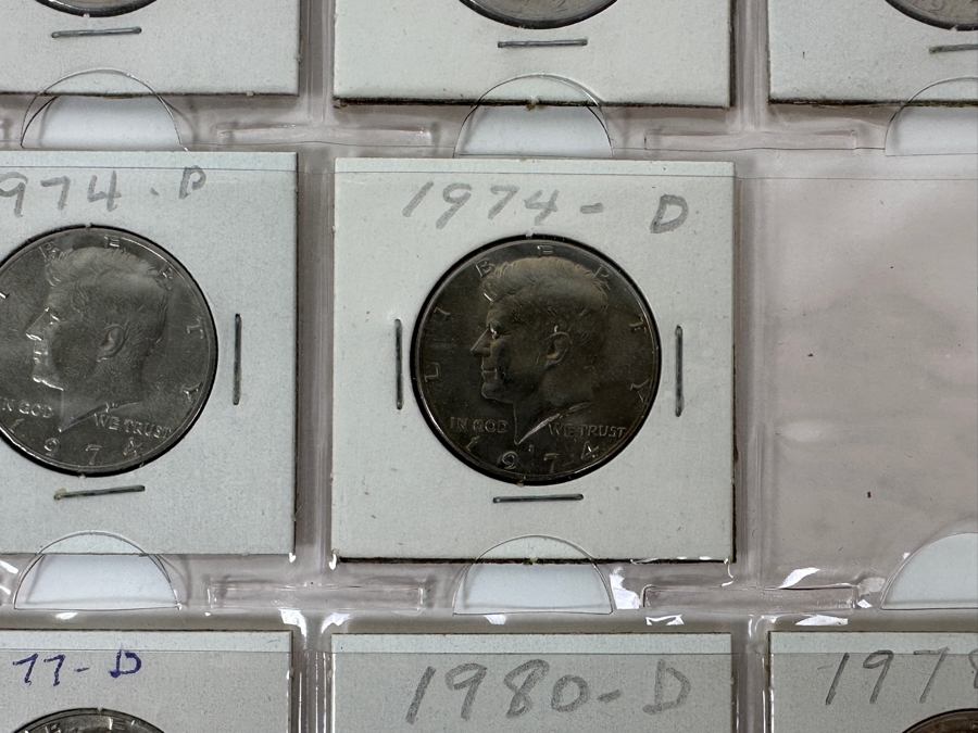 Coin Collection Featuring Kennedy Half Dollars And Washington Quarters - 17 Coins Total - See Photos For Details [Photo 8]