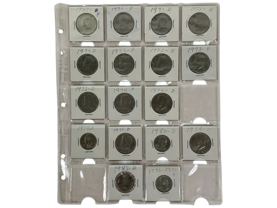Coin Collection Featuring Kennedy Half Dollars And Washington Quarters - 17 Coins Total - See Photos For Details