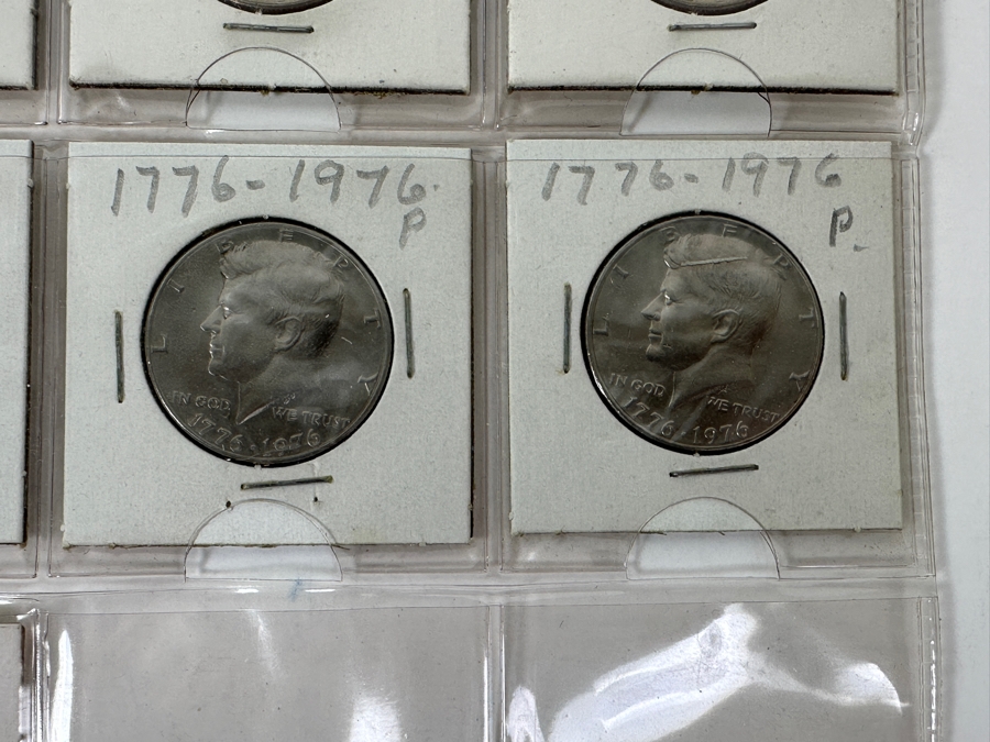 Bicentennial Coin Collection Featuring (17) 1976 Kennedy Half Dollars And (1) 1976 Eisenhower Dollar - See Photos For Details [Photo 8]