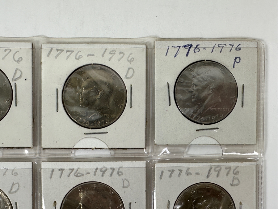Bicentennial Coin Collection Featuring (17) 1976 Kennedy Half Dollars And (1) 1976 Eisenhower Dollar - See Photos For Details [Photo 3]