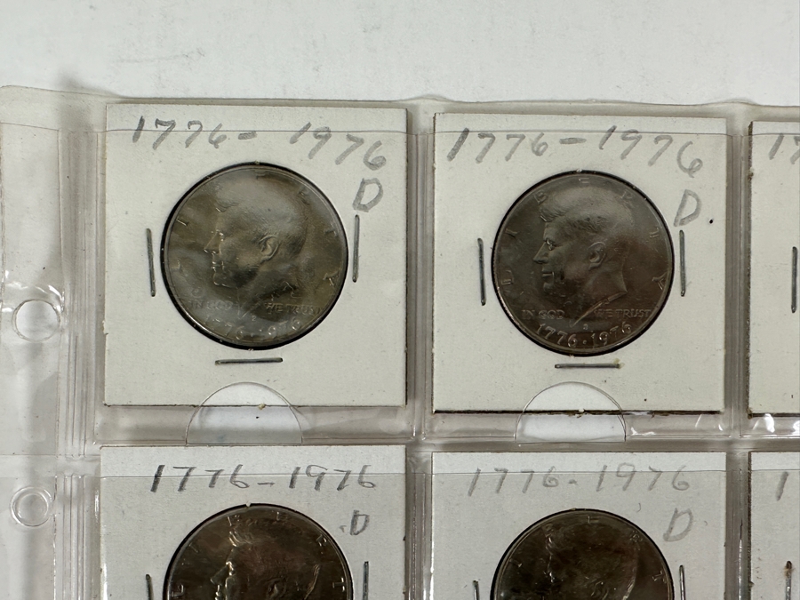 Bicentennial Coin Collection Featuring (17) 1976 Kennedy Half Dollars And (1) 1976 Eisenhower Dollar - See Photos For Details [Photo 2]