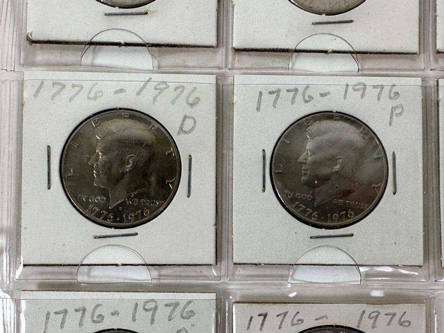 Bicentennial Coin Collection Featuring (17) 1976 Kennedy Half Dollars And (1) 1976 Eisenhower Dollar - See Photos For Details [Photo 9]