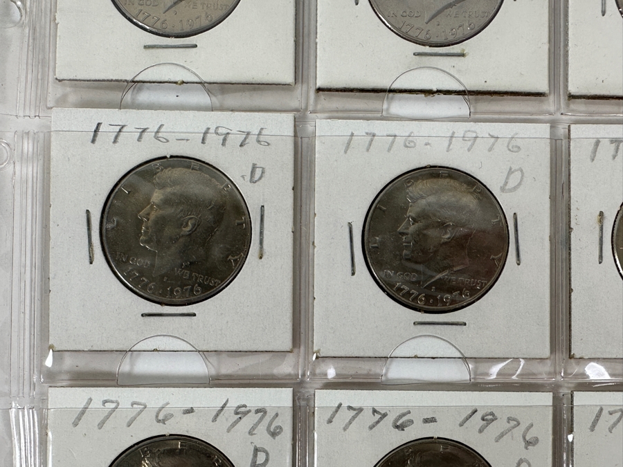 Bicentennial Coin Collection Featuring (17) 1976 Kennedy Half Dollars And (1) 1976 Eisenhower Dollar - See Photos For Details [Photo 5]