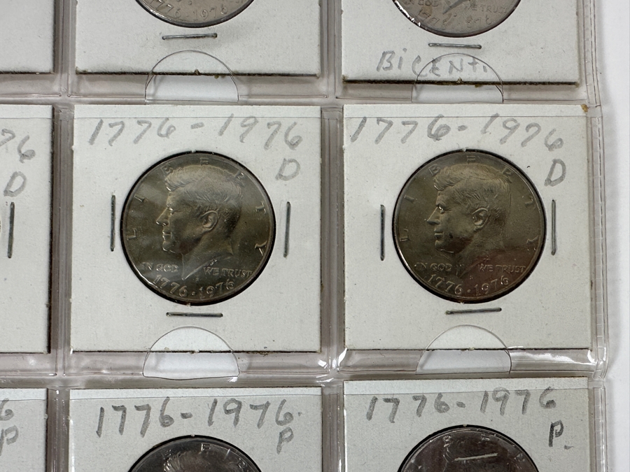 Bicentennial Coin Collection Featuring (17) 1976 Kennedy Half Dollars And (1) 1976 Eisenhower Dollar - See Photos For Details [Photo 7]
