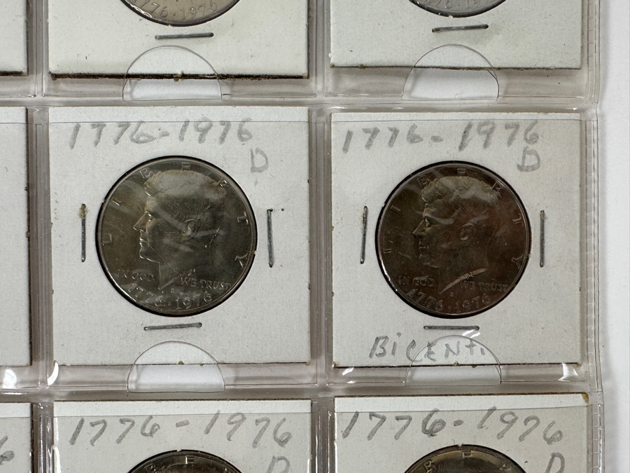 Bicentennial Coin Collection Featuring (17) 1976 Kennedy Half Dollars And (1) 1976 Eisenhower Dollar - See Photos For Details [Photo 4]