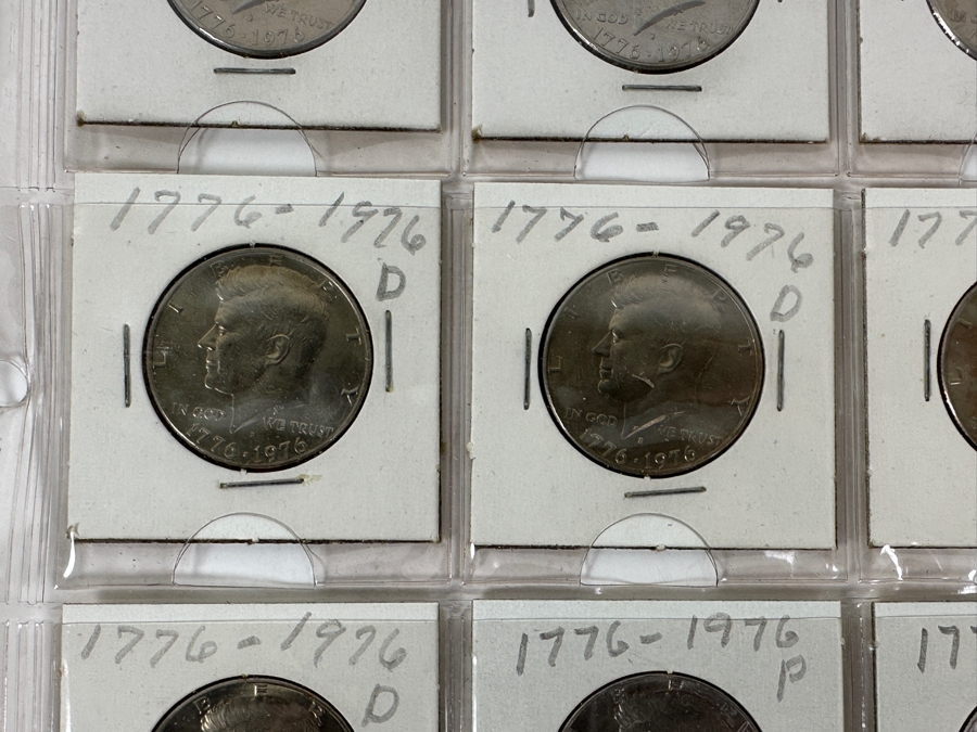 Bicentennial Coin Collection Featuring (17) 1976 Kennedy Half Dollars And (1) 1976 Eisenhower Dollar - See Photos For Details [Photo 6]