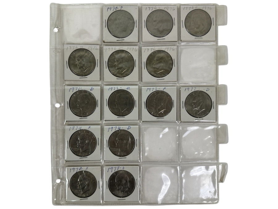 (14) Eisenhower Dollars Of Various Years From 1971-1978 - See Photos For Details