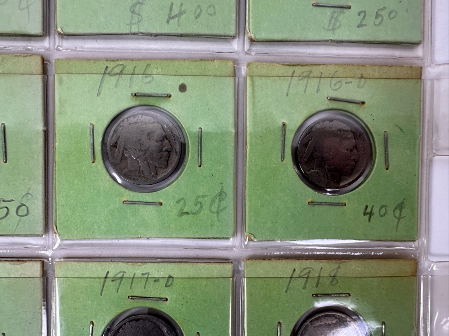 (20) Buffalo Indian Head Nickel Coins Collection Featuring Some Nice Coins - See Photos For Years Including 1914-D, 1914-S, 1915-D, 1918-S, 1919-D, 1919-S And More - See Photos For Details [Photo 7]