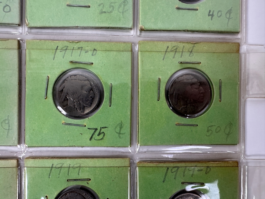 (20) Buffalo Indian Head Nickel Coins Collection Featuring Some Nice Coins - See Photos For Years Including 1914-D, 1914-S, 1915-D, 1918-S, 1919-D, 1919-S And More - See Photos For Details [Photo 8]
