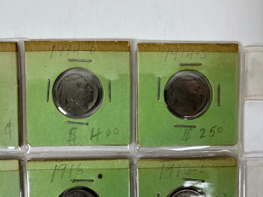 (20) Buffalo Indian Head Nickel Coins Collection Featuring Some Nice Coins - See Photos For Years Including 1914-D, 1914-S, 1915-D, 1918-S, 1919-D, 1919-S And More - See Photos For Details [Photo 4]