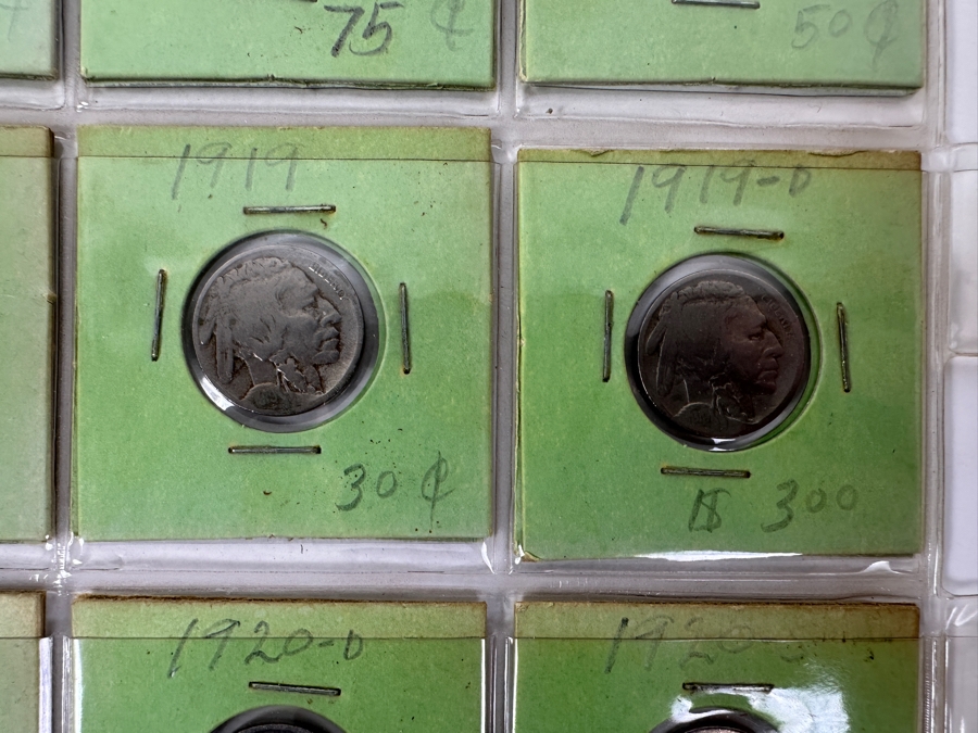 (20) Buffalo Indian Head Nickel Coins Collection Featuring Some Nice Coins - See Photos For Years Including 1914-D, 1914-S, 1915-D, 1918-S, 1919-D, 1919-S And More - See Photos For Details [Photo 12]