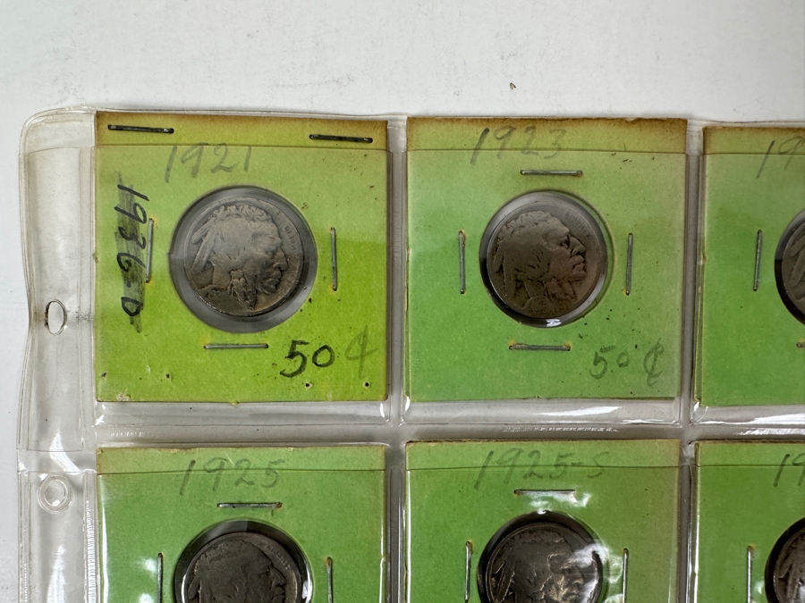 (20) Buffalo Indian Head Nickel Coins Collection Featuring Some Nice Coins - See Photos For Years Including 1923-S, 1925-S, 1928-S, 1936-D, 1936-D And More - See Photos For Details [Photo 2]