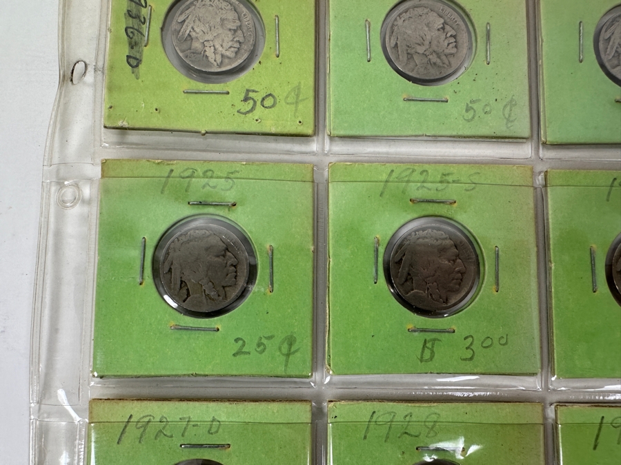 (20) Buffalo Indian Head Nickel Coins Collection Featuring Some Nice Coins - See Photos For Years Including 1923-S, 1925-S, 1928-S, 1936-D, 1936-D And More - See Photos For Details [Photo 4]
