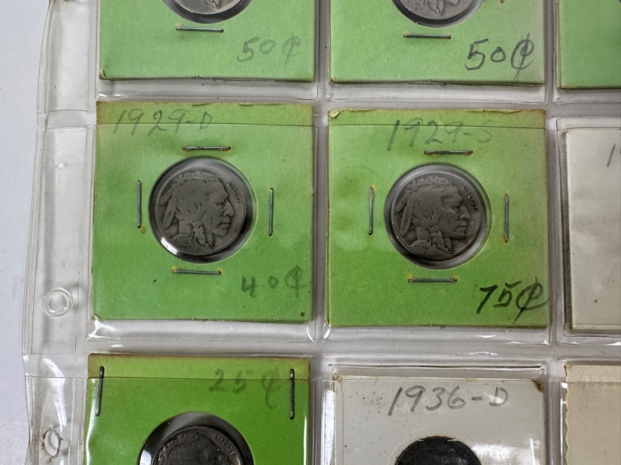 (20) Buffalo Indian Head Nickel Coins Collection Featuring Some Nice Coins - See Photos For Years Including 1923-S, 1925-S, 1928-S, 1936-D, 1936-D And More - See Photos For Details [Photo 9]