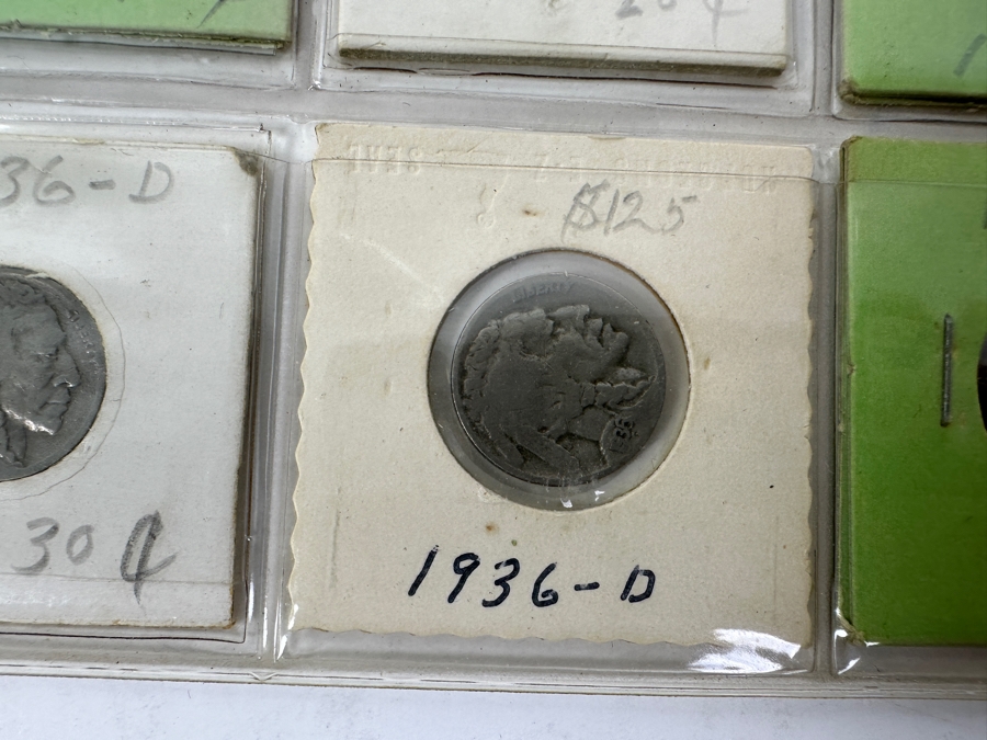 (20) Buffalo Indian Head Nickel Coins Collection Featuring Some Nice Coins - See Photos For Years Including 1923-S, 1925-S, 1928-S, 1936-D, 1936-D And More - See Photos For Details [Photo 14]