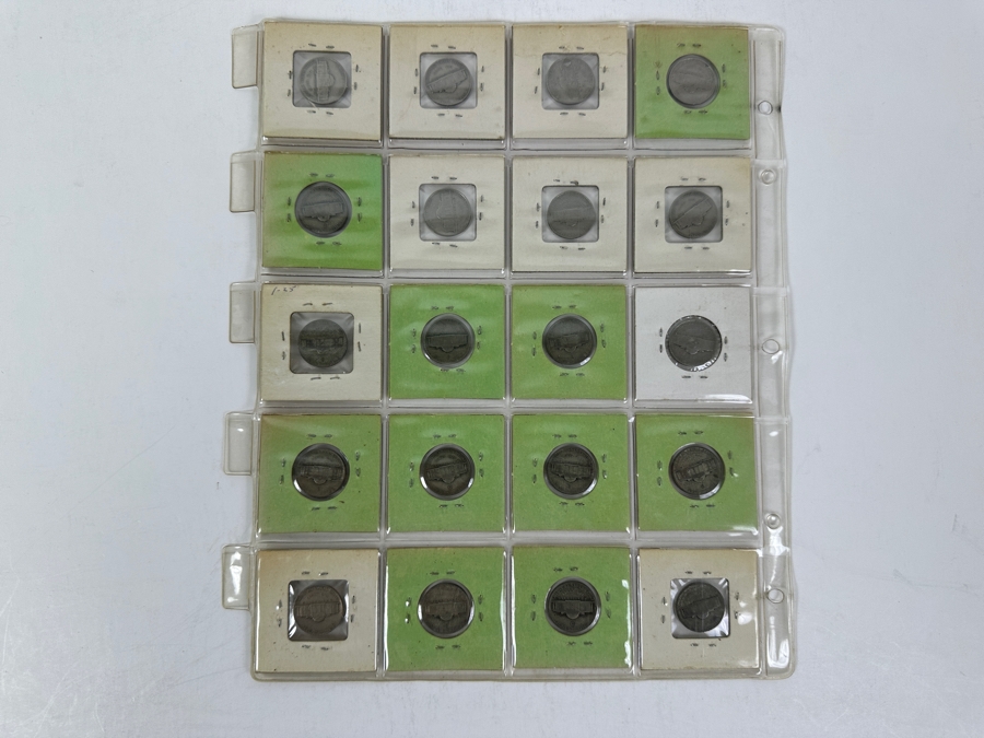 (20) Jefferson Nickel Coins Collection From 1939-1946 Including A 1943-D LARGE D Silver Jefferson Nickel And Other Silver Era Nickels From 1942-1945 - See Photos For Details [Photo 16]