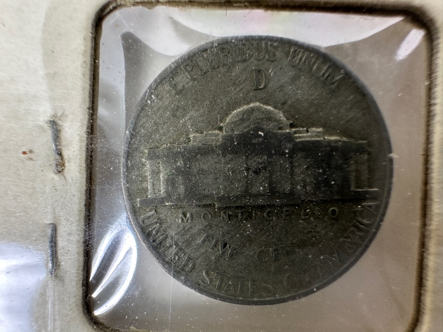 (20) Jefferson Nickel Coins Collection From 1939-1946 Including A 1943-D LARGE D Silver Jefferson Nickel And Other Silver Era Nickels From 1942-1945 - See Photos For Details [Photo 10]