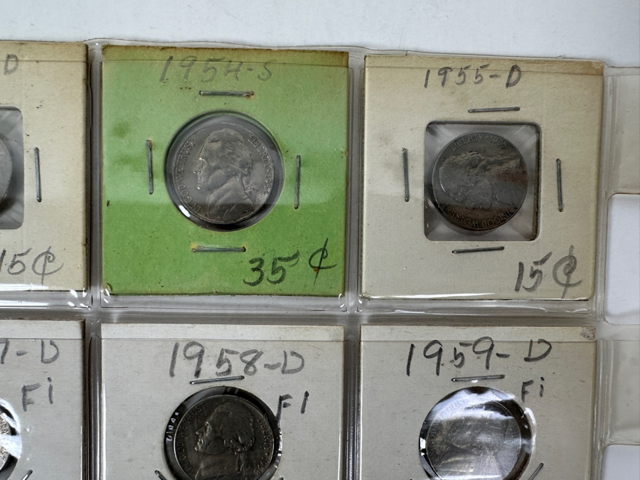 (20) Jefferson Nickel Coins Collection From 1954-1966 - Includes Some Uncirculated Jefferson Nickels - See Photos For Details [Photo 3]