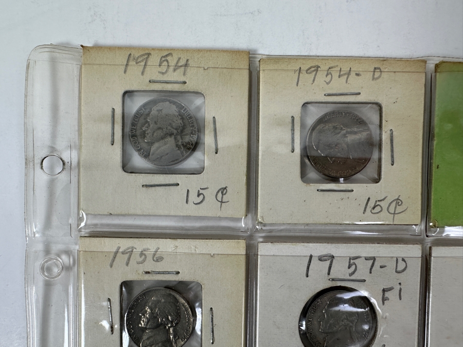 (20) Jefferson Nickel Coins Collection From 1954-1966 - Includes Some Uncirculated Jefferson Nickels - See Photos For Details [Photo 2]