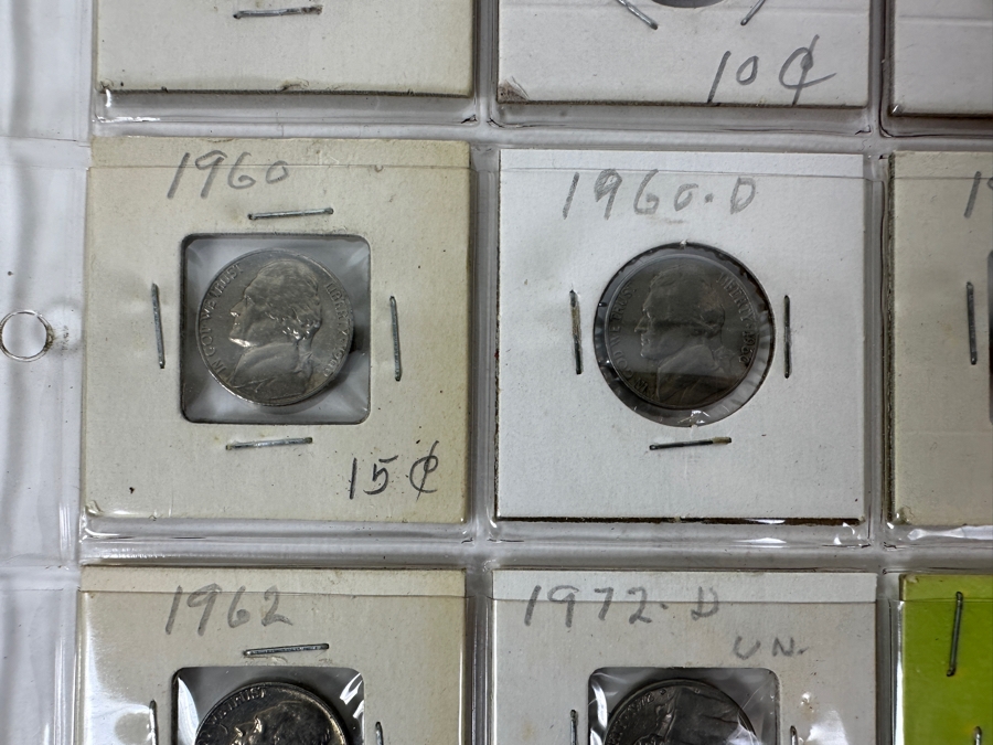 (20) Jefferson Nickel Coins Collection From 1954-1966 - Includes Some Uncirculated Jefferson Nickels - See Photos For Details [Photo 6]