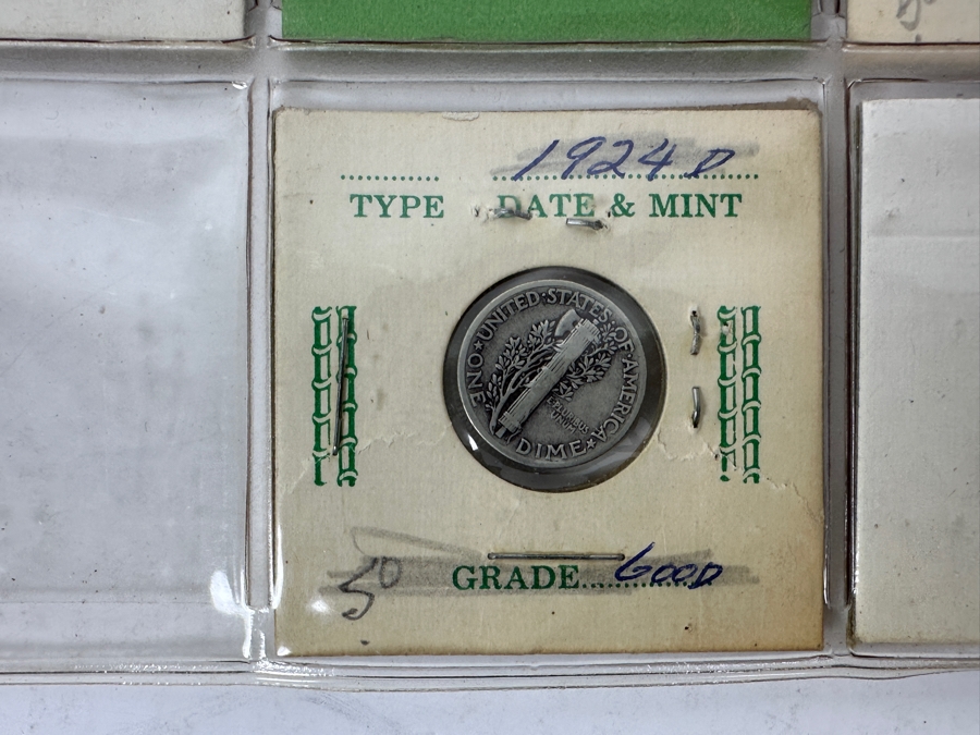 (14) Silver Winged Liberty Head Mercury Dimes Collection From 1918-1939 - 74 Total Dimes Including 1925-S, 1928-S And 1936-S - See Photos For Details [Photo 13]