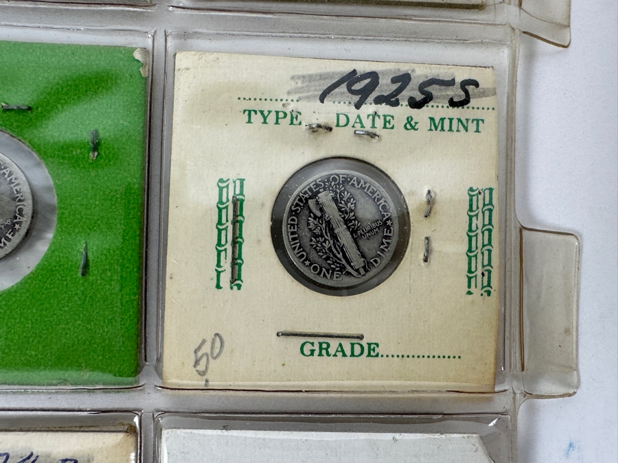 (14) Silver Winged Liberty Head Mercury Dimes Collection From 1918-1939 - 74 Total Dimes Including 1925-S, 1928-S And 1936-S - See Photos For Details [Photo 14]