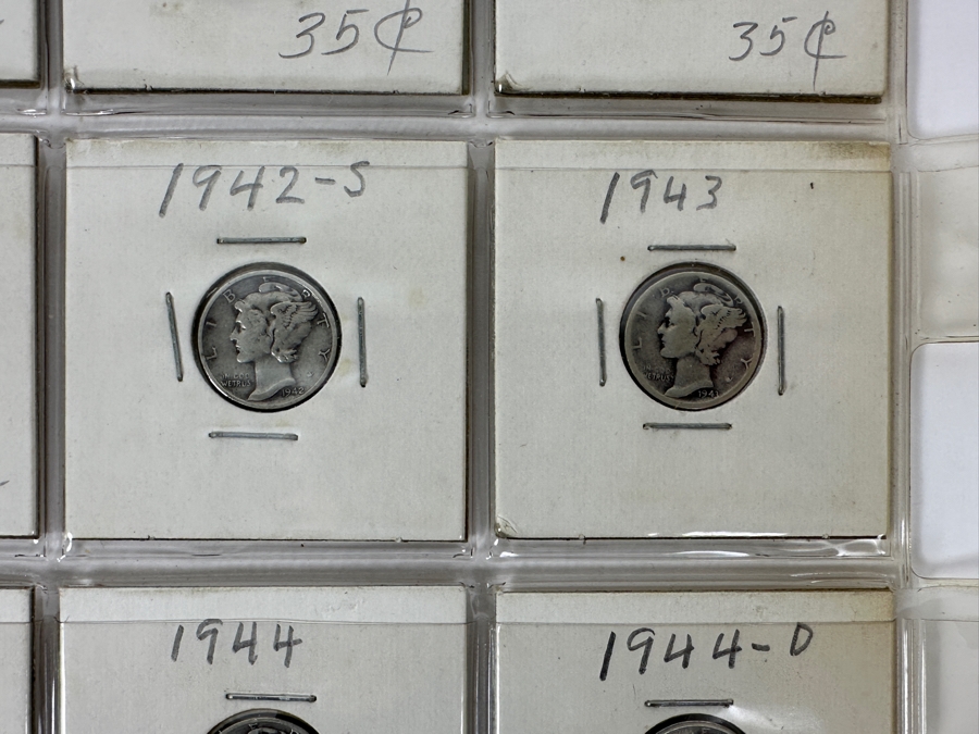 (20) Silver Winged Liberty Head Mercury Dimes Collection From 1939-1945 - See Photos For Details [Photo 7]