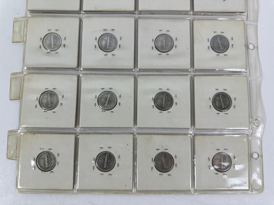 (20) Silver Winged Liberty Head Mercury Dimes Collection From 1939-1945 - See Photos For Details [Photo 14]