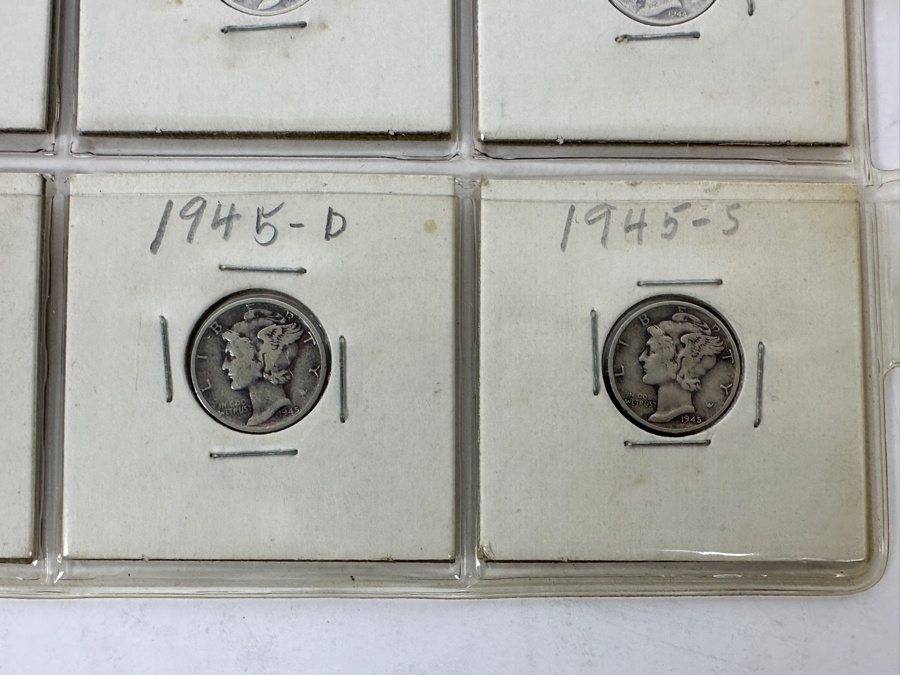(20) Silver Winged Liberty Head Mercury Dimes Collection From 1939-1945 - See Photos For Details [Photo 11]