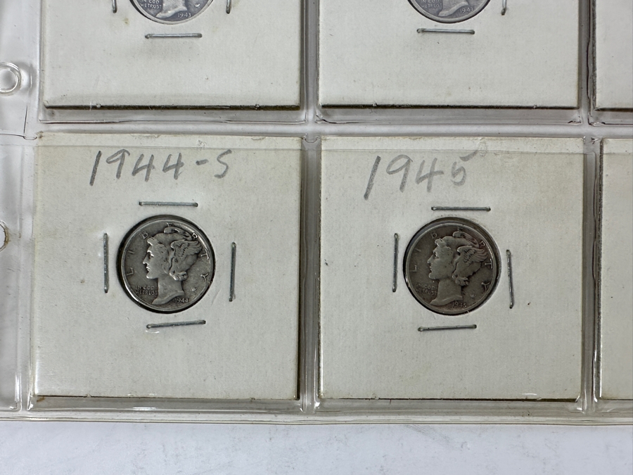 (20) Silver Winged Liberty Head Mercury Dimes Collection From 1939-1945 - See Photos For Details [Photo 10]