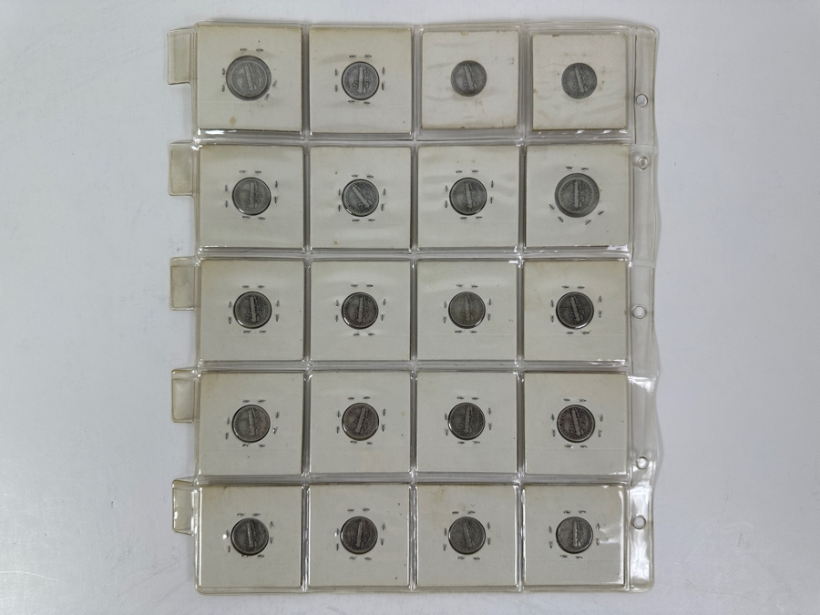 (20) Silver Winged Liberty Head Mercury Dimes Collection From 1939-1945 - See Photos For Details [Photo 12]