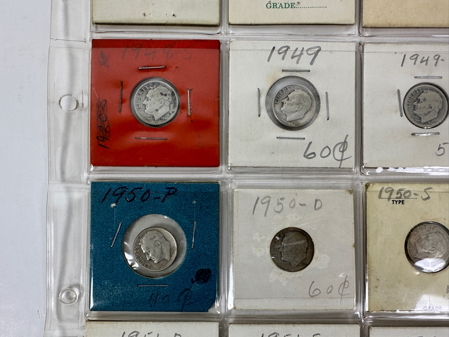 (19) Silver Roosevelt Dimes From 1946-1952 And (1) 1975 Roosevelt Dime - See Photos For Details [Photo 5]