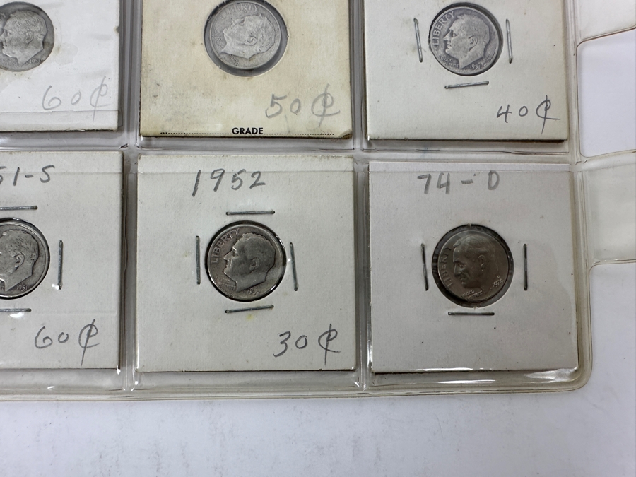 (19) Silver Roosevelt Dimes From 1946-1952 And (1) 1975 Roosevelt Dime - See Photos For Details [Photo 7]