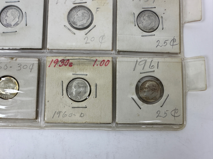 (20) Silver Roosevelt Dimes From 1952-1961 - See Photos For Details [Photo 7]