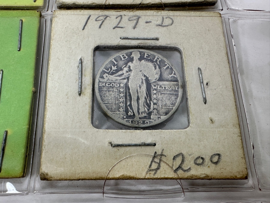(9) Standing Liberty Silver Quarters Including 1925, 1927 And 1929-D - See Photos For Details [Photo 10]