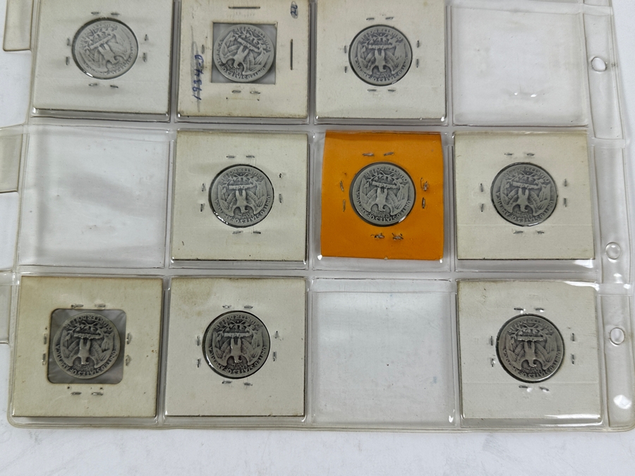 (13) Silver Washington Quarters From 1934-1941 Including 1935-S, 1936-D, 1938, 1938-S, 1939-D And 1940-S - See Photos For Details [Photo 17]