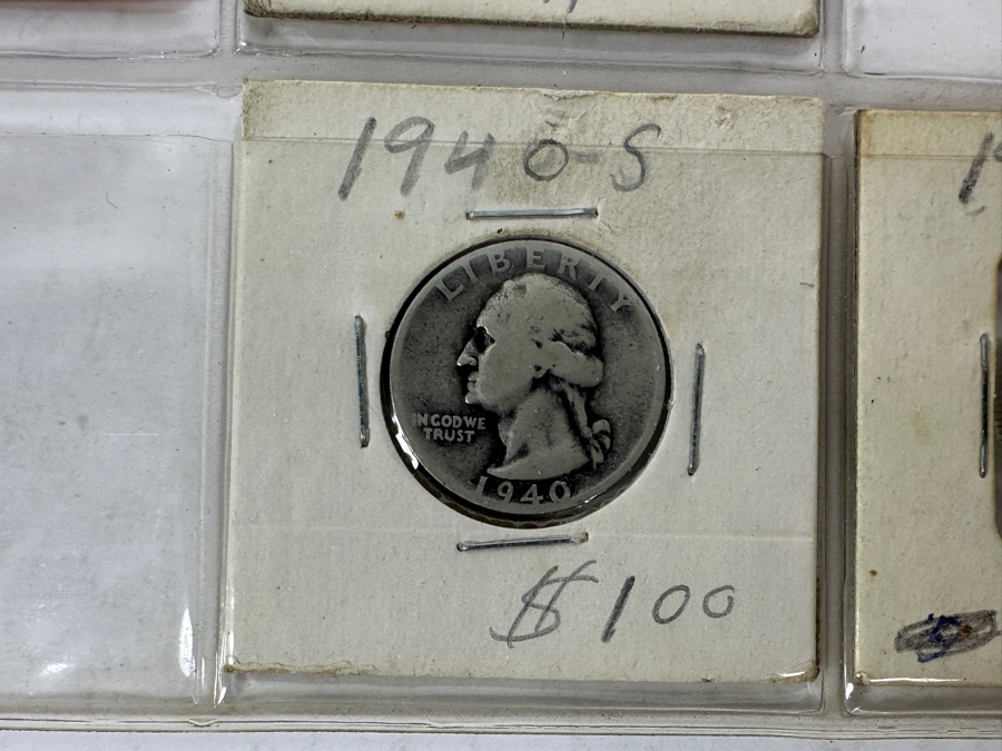 (13) Silver Washington Quarters From 1934-1941 Including 1935-S, 1936-D, 1938, 1938-S, 1939-D And 1940-S - See Photos For Details [Photo 13]